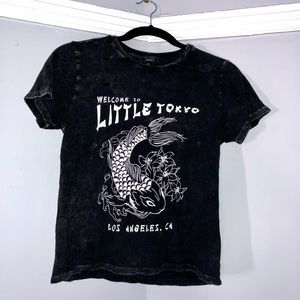 Black Distressed Tee Shirt